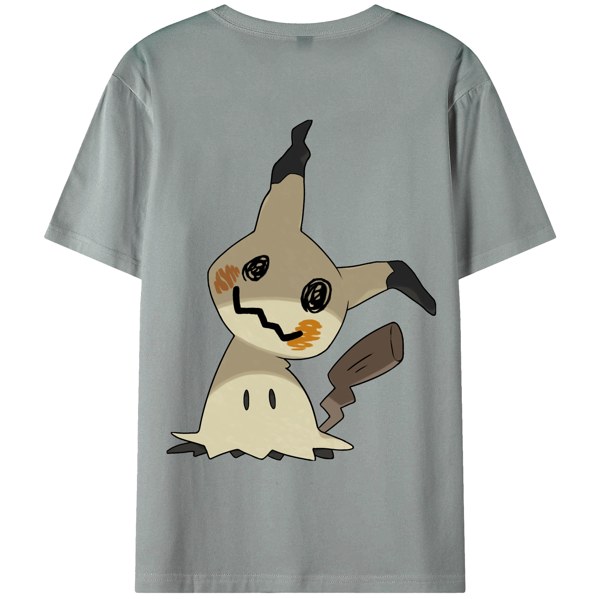 （画像用） ポケットモンスター Pokémon 綿100％ メンズ半袖Tシャツ（バックプリント） 通気性